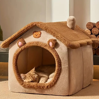 Cozy Foldable Pet Cave Bed